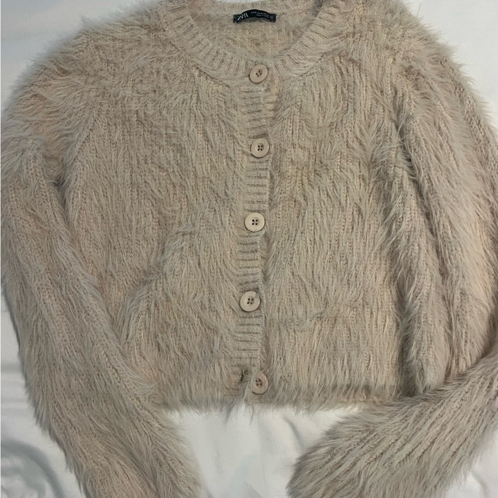 Zara fur cardigan